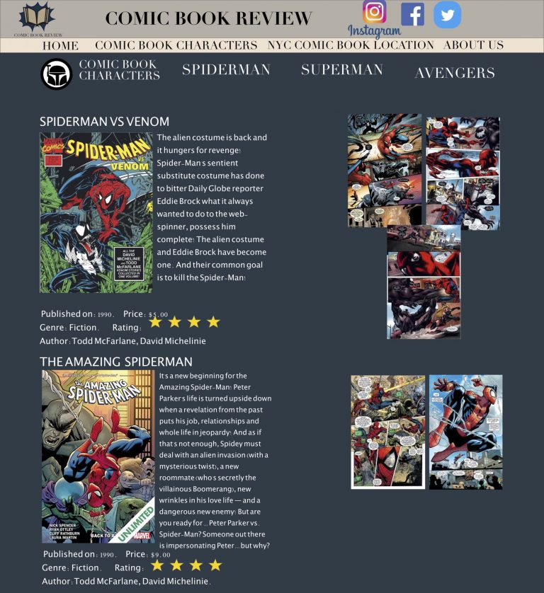 Comicbook Website App3 Alex Romero #39 s Design Portfolio
