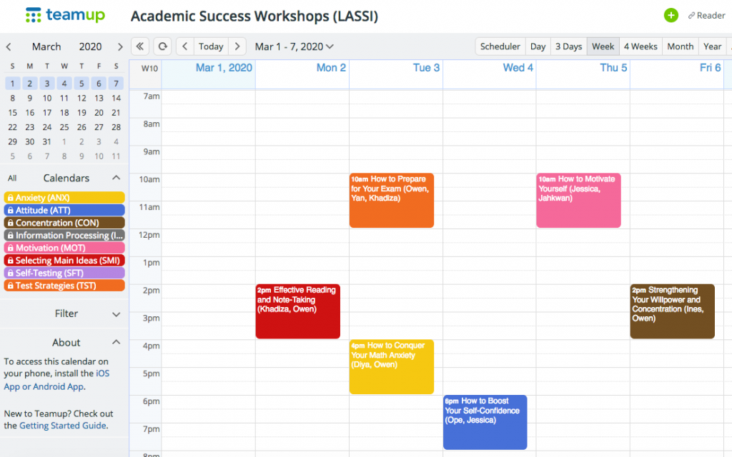 Schedule ASAP Academic Success