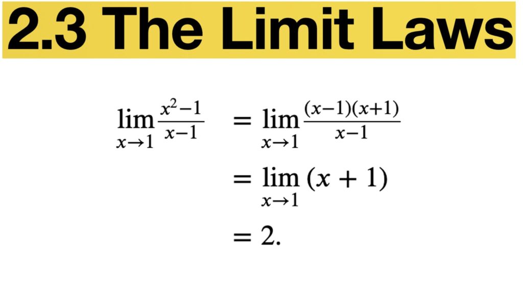 2.3 The Limit Laws – CALCULUS 1 MAT 301-1202