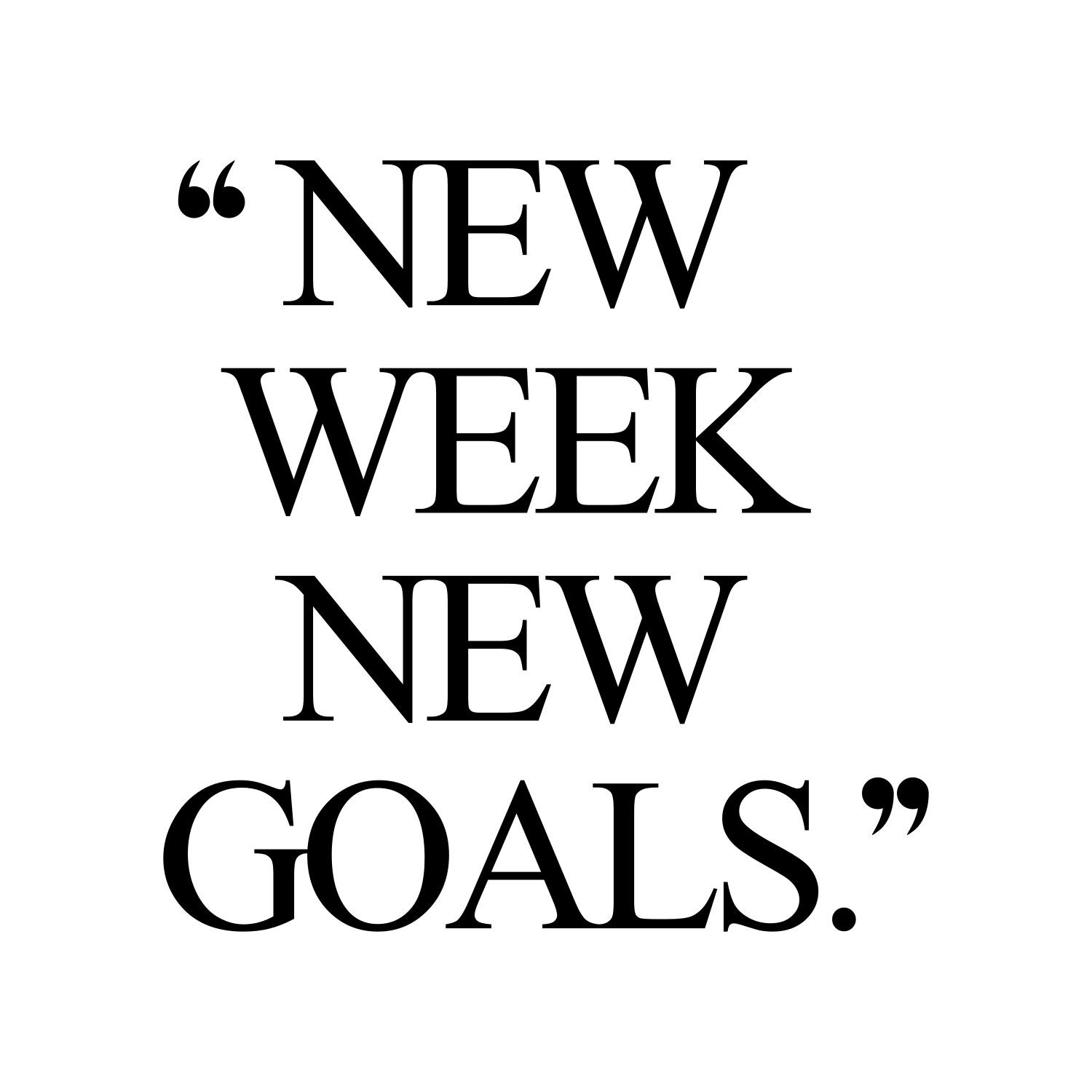 New Week New Goals