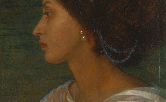 Profile portrait of mixed race young woman