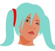 Green haired white girl