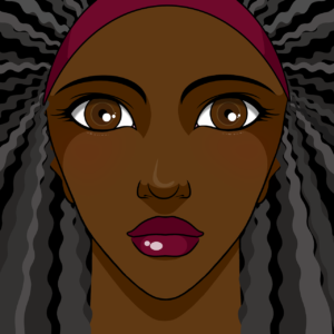 https://pixabay.com/illustrations/woman-black-face-girl-portrait-5811616/