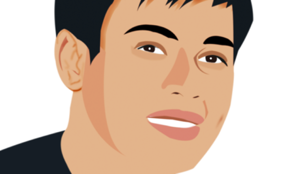 Closeup graphic of young Hispanic man