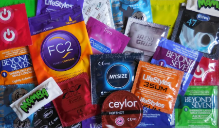 Image of variety of condoms