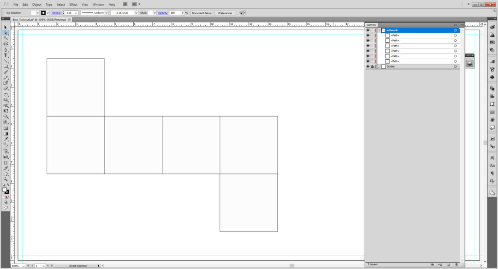 square box template illustrator