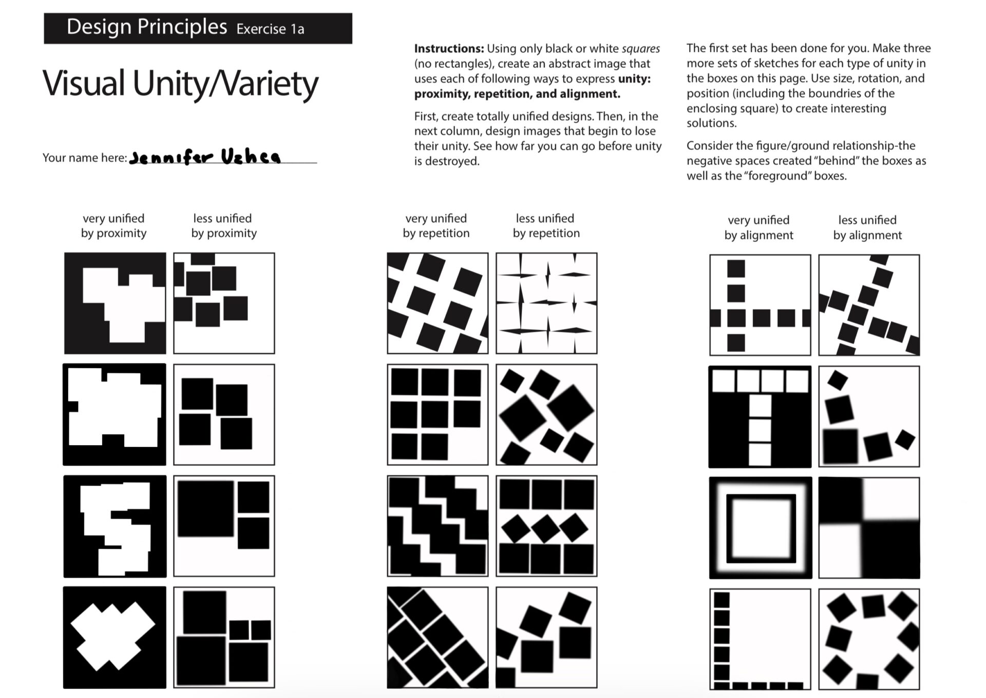 EX01A UNITY/VARIETY | Foundations of Digital Design