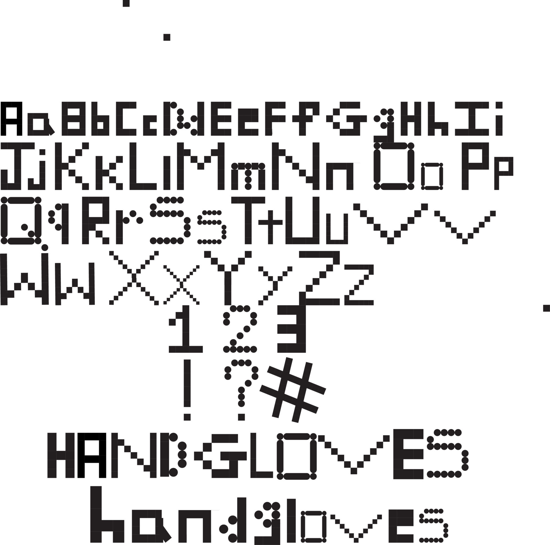 Bitmap Alphabet draft | Typography & Layout