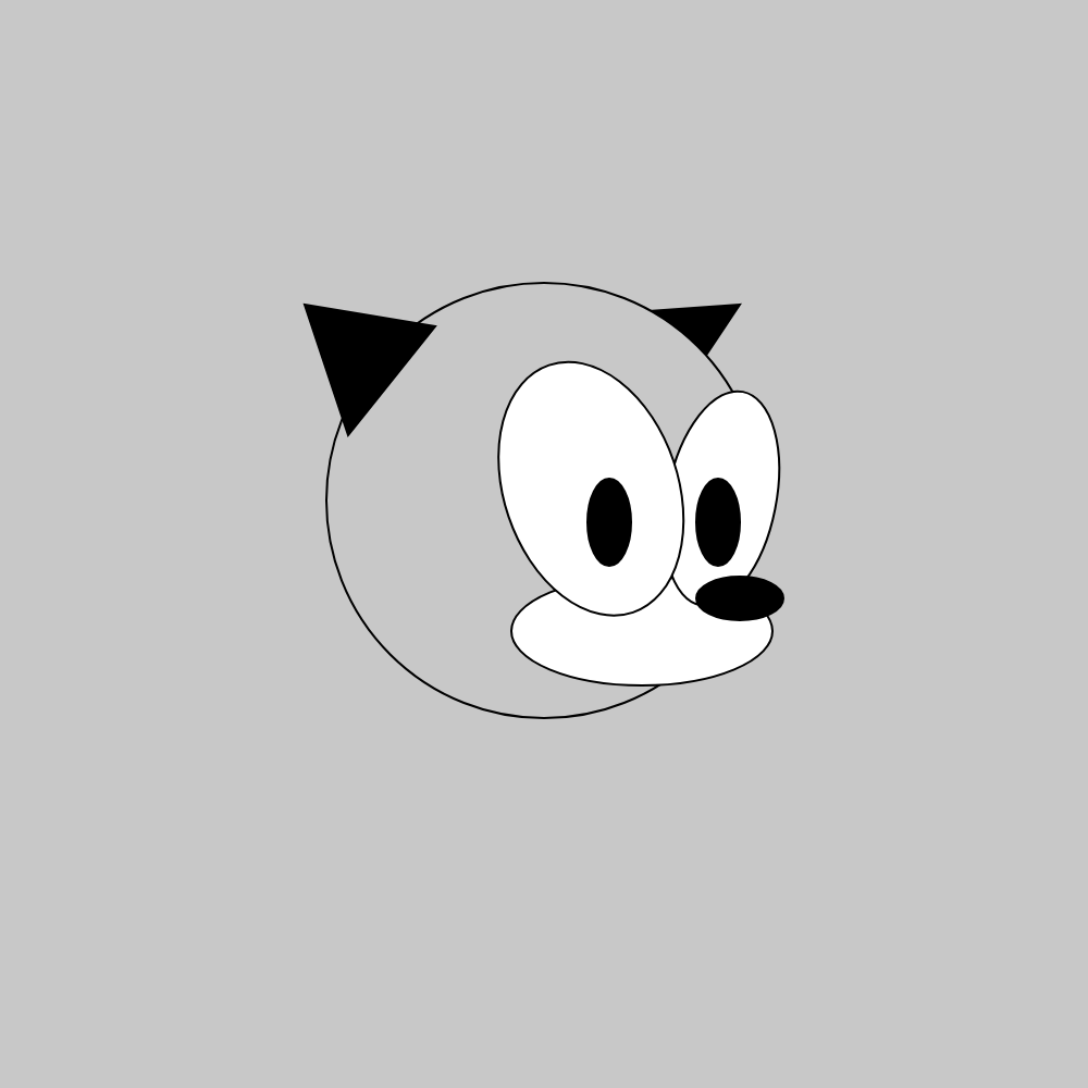 p5.js sketch of Felix the Cat