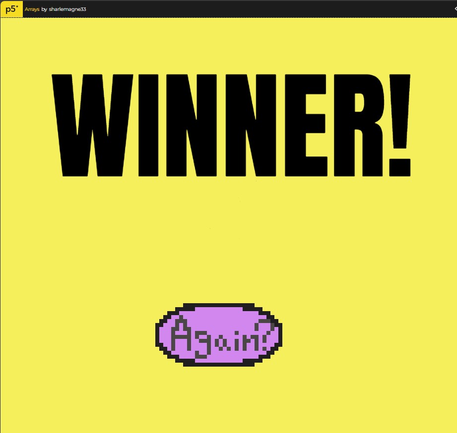 "Winner" screen