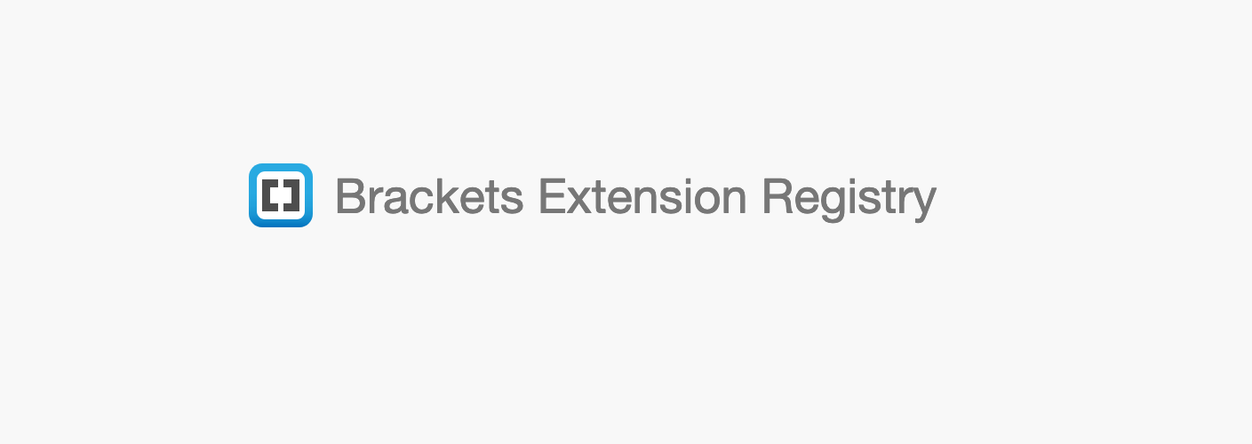 screenshot of brackets extension registry page