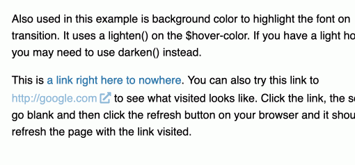 animated gif showing link hover effect
