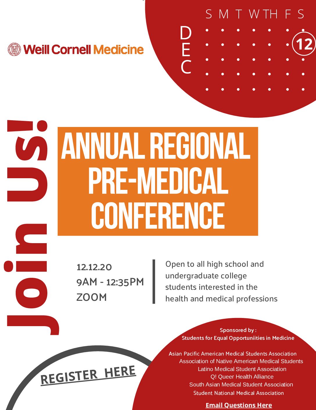 Annual Regional Weill Cornell Medicine PreMedical Conference Pre