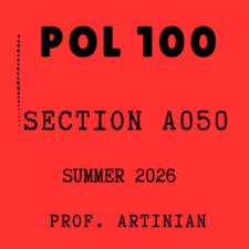 POL 100 (A050) - American Government - Summer 2026